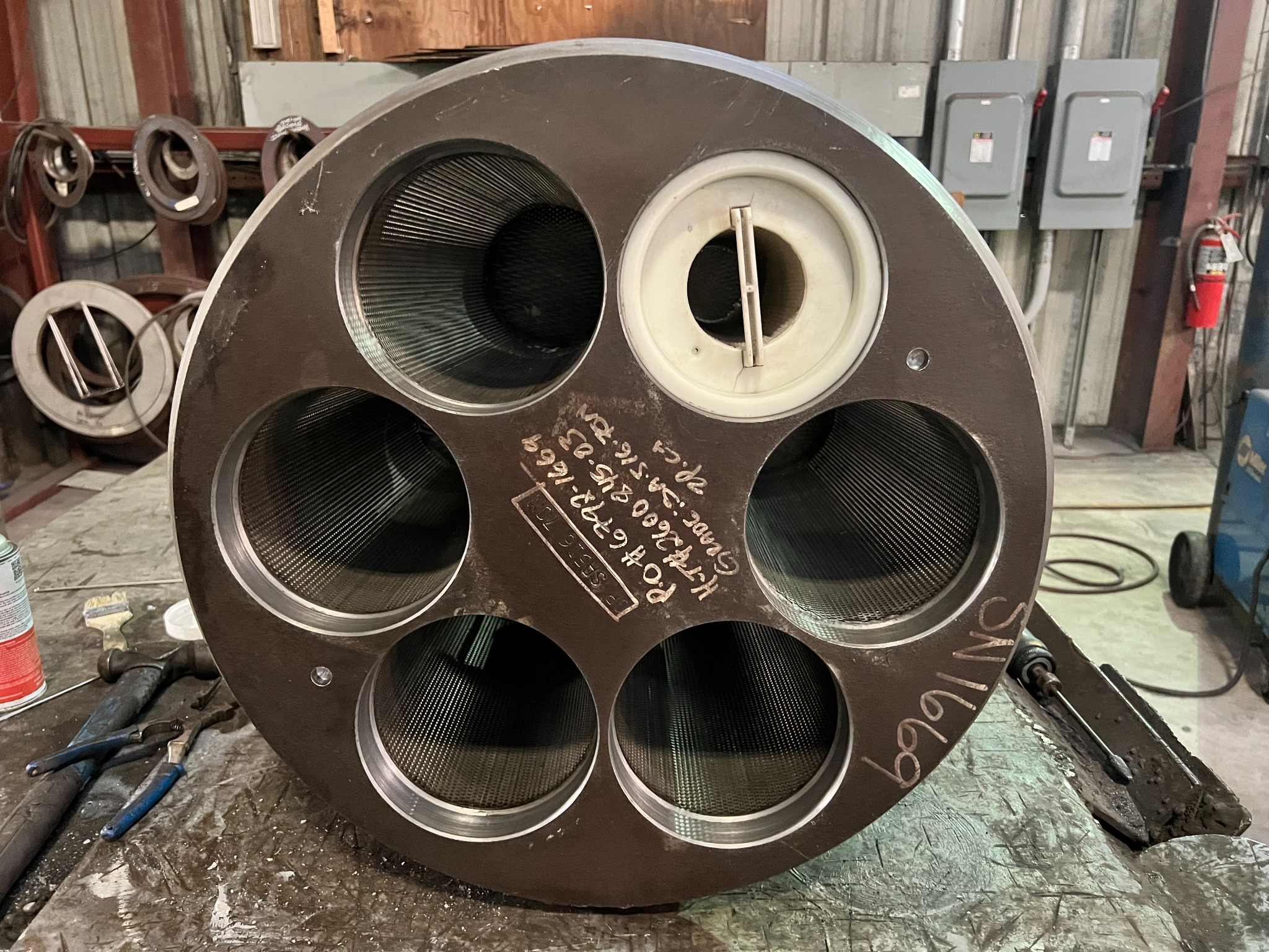 Basket and filter housing internal project photograph, Picture 2